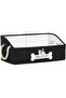 Collapsible Fabric Dog Toy Box and Storage Bin With Handle - Trapezoid Basket Chest Organizer for Pe