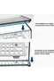 2 Pcs Clear Silverware organizer with lid, Plastic Flatware Storage Box, Kitchen Drawer Organizer tr - 5
