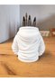 3D-Printed Hooded Sweatshirt Pencil Holder - Desktop Organizer - White GEN01 - 2