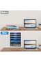 Gawerk 6 Tier Hanging File Organizer, Mesh Wall File Holder Paper Folder Rack with Bottom Flat Tray - 4