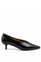 Alley Women's Black V-Neck Comfort Sole Short Thin Heeled Classic Shoes 4.5 cm Heel - 3
