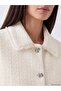 Shirt Collar Women's Tweed Jacket (W6) - 3