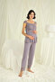 Lace Front Buttoned Maternity 3-Piece Pajama Set - Klbn29238 - 5