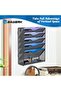 Gawerk 6 Tier Hanging File Organizer, Mesh Wall File Holder Paper Folder Rack with Bottom Flat Tray - 5