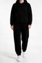 3 Thread Women's Black Tracksuit Set with Side Pockets (with Fleece Inside) Top-Bottom - 4