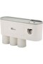 Bathroom Accessory, Versatile Easy To Clean Toothbrush Holders Wall Mount with Toothpaste Di
