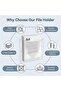 6 Pockets Wall File Holder Clear Acrylic Hanging File Organizer for Office and Home, Vertical - 5