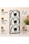 2 Pack Pot Lid Organizer Rack, 6-Tier Pot Lid Holders Inside Cabinet Door, No Drilling Adhesive Wall - 4