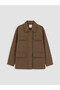 Ozmarka New Season Khaki Shirt Collar Oversize Women's Jean Jacket - 5