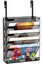 Wall File Organizer Holder Mesh Hanging Paper Document Holder,Vertical 6 Pocket Tier for Office Home