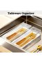 2 Pcs Clear Silverware organizer with lid, Plastic Flatware Storage Box, Kitchen Drawer Organizer tr - 4