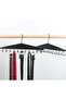 Belt Hanger for Wardrobe 22 Hooks Wooden Portable Tie Rack Storage - 7