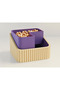 3D Printed Peanut Bowl - Dual Chamber Shell Separator Presentation Bowl - Beige Purple