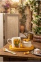 3-Piece Decorative Tray Set with Floral Motifs, Box with Mug and Lid, Handmade Stylish Home Decoration, Presentation and Gift Set - 4