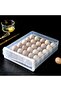Ckjx Cvb Single Layer Egg Collection Basket Transparent Anti-Collision Egg Storage Rack with Cover and Drawer - 3