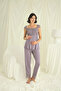 Lace Front Buttoned Maternity 3-Piece Pajama Set - Klbn29238 - 6