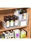 Set of 6 Stackable Plastic Storage Bins Clear Storage Organizer Bins for Refrigerator, Closet, Pantry - 5