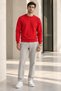 Men's Set of 2 Crew Neck Basic Sweatshirts Red & Navy Blue - 4
