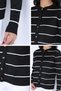 Black Women's Striped Knitwear Cardigan - 5