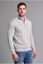 Standard Fit Regular Cut Mock Neck Half-Zip Basic Plain Knit Sweater A5184AX24AU - 2