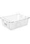Stackable Wire Storage Baskets with Handles for Kitchen, Bathroom, Closets, Cabinets, and Countertops - Organizer Boxes for