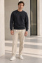 Men's Set of 2 Crew Neck Basic Sweatshirts Anthracite & Navy Blue - 3