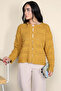 Mustard Rose Women's Knitted Patterned Knitwear Jacket - 2
