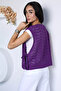 Purple Gülseli Women's Side-Tie Knit Sweater - 4