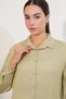 Women's Sequin Detailed Striped Oversize Shirt 20411 - Çağla - 5