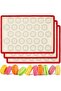 3Pcs red Silicone Macaroon Baking Mat Uniform Heating Cake Baking Mat Non Stick Macaroon Oven Pad La - 7