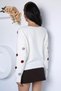 Cream Gülseli Women's Speckled Patterned Polka Dot Knitwear Jacket - 5