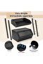 3-Tier Bamboo Bread Box with Fruit Basket for Kitchen Countertop, Black - 3