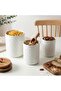 Ceramic Canisters Set with Airtight Lids, 82/48/30 oz Coffee Canisters Sets for the Kitchen, White L - 7