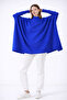 Women's 2-Piece Slit Poncho Sweater Orange - Saks - 3