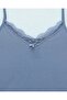 Ruffled Athlete's Undershirt with Rope Straps -Indigo - 3