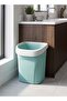 Modern Square Plastic Trash Can Without Lid-Waste Bin for Office,Bathroom,Bedrooms, and Kitchen