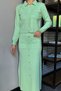 Mint Button Detailed Cardigan Skirt Knitwear Two-Piece Set - 2