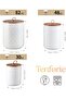 Ceramic Canisters Set with Airtight Lids, 82/48/30 oz Coffee Canisters Sets for the Kitchen, White L - 5