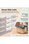 LOEZ 4-Layer Food Storage Container, Stackable Snack Container with Lid, Dumpling Box, Gyoza Contain - 5