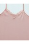 Ruffled Athlete's Undershirt with String Straps - Salmon - 3
