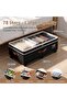 2 Pack Underbed Storage Boxes with Wheels, Foldable Blanket Storage Bags with Zippers and Reinforced - 6