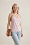 Lace-Up Tank Top with Straps - Light Lilac - 4