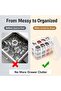 Cookie Cutter Organizer, 3 Tier Baking Storage Box with Transparent Dustproof Lid, 12 Adjustable Com - 4