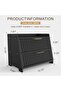 Large Bread Box for Kitchen Counter, Double Layer Wooden Bread Storage Container with Top Shelf, Cou - 2