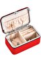 Jewelry Organizer Box with Zipper Multi-Function Jewelry Organizer Display Case Portable Grids Stora