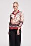 Women's Patterned Three-Quarter-Sleeve Top