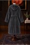 Unisex Rashell Bathrobe with Hood and Belted Pockets – Soft Textured High Water Absorbent Unisex Bath and Shower Robe - 2