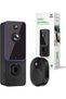 Smart Wireless Video Doorbell with Chime,AI Human Detection,Night Vision,and Weatherproof Security Camera,Black and Purple