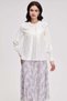Lace Patterned Blouse with Long Sleeves - 2