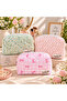3-in-1 Makeup Bag Set - Pink Gingham Ribbon, Crispy Cherry, and White Daisy Pattern (New Products) - 3